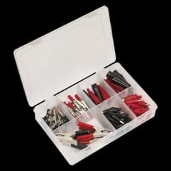 Crocodile Clip Assortment 60pc Black & Red