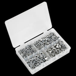 Steel Nut Assortment 320pc 1/4&quot;-1/2&quot;UNF