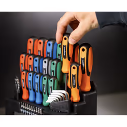 Screwdriver, Hex Key & Bit Set 44pc