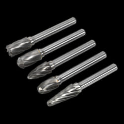 Tungsten Carbide Rotary Burr Set 5pc Ripper/Coarse