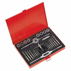 Sealey AK3028BSW - Tap & Die Set 28pc Split Dies Imperial BSW
