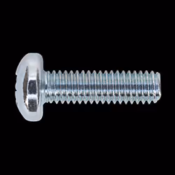 Machine Screw M6 x 20mm Pan Head Pozi Zinc Pack of 50