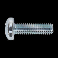 Machine Screw M6 x 20mm Pan Head Pozi Zinc Pack of 50