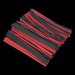 Heat Shrink Tubing Assortment 72pc Black & Red Adhesive Lined 200mm