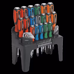 Hammer-Thru Screwdriver, Hex Key & Bit Set 44pc