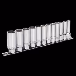 Socket Set 12pc 3/8"Sq Drive Deep Lock-On? 6pt Metric