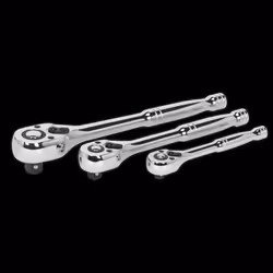 Ratchet Wrench Set 3pc Pear-Head Flip Reverse