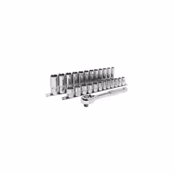 Sealey AK66722 Ratchet Wrench & Socket Rail Set 25pc 3/8"Sq Drive