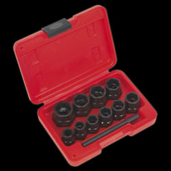 Bolt Extractor Set 11pc 3/8&quot;Sq Drive or Spanner
