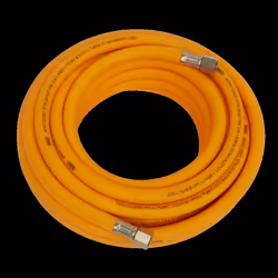 Air Hose 10m x Ø8mm Hybrid High-Visibility with 1/4"BSP Unions