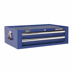Topchest, Mid-Box & Rollcab Combination 14 Drawer with Ball-Bearing Slides - Blue