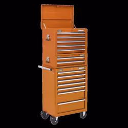Topchest, Mid-Box & Rollcab Combination 14 Drawer with Ball-Bearing Slides - Orange