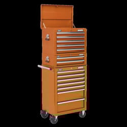 Topchest, Mid-Box & Rollcab Combination 14 Drawer with Ball-Bearing Slides - Orange