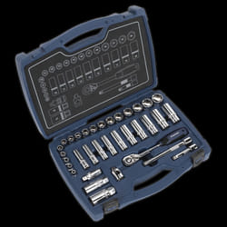 Socket Set 34pc 3/8&quot;Sq Drive 6pt WallDrive&#174; Metric