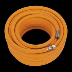 Air Hose 15m x &#216;8mm Hybrid High-Visibility with 1/4&quot;BSP Unions