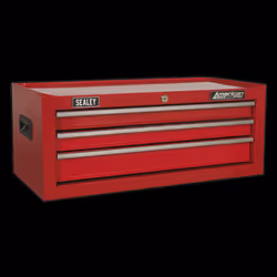 Mid-Box 3 Drawer with Ball-Bearing Slides - Red