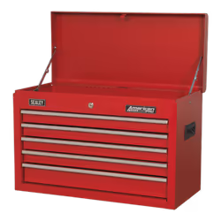 Sealey Ap225 Topchest 5 Drawer With Ball Bearing Runners - Red