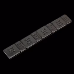 Wheel Weight 5 & 10g Adhesive Zinc Plated Steel Black Strip of 8 (4 x Each Weight) Pack of 50