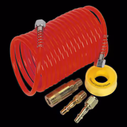 Air Hose Kit 5m x Ø5mm PE Coiled with Connectors