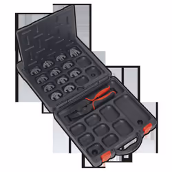 Ratchet Crimping Tool with Jaws and Storage Case