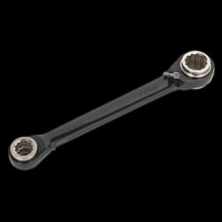 Ratchet Ring Spanner 4-in-1 Reversible Metric