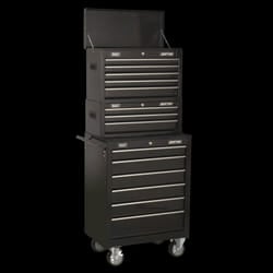 SEALEY - AP22BSTACK Topchest, Mid-Box & Rollcab 14 Drawer Stack - Black
