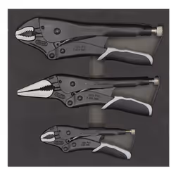 Sealey Ak6863B Locking Pliers Set 3Pc Quick Release Black Series