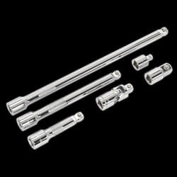 Wobble/Rigid Extension Bar, Adaptor & Universal Joint Set 6pc 3/8&quot;Sq Drive