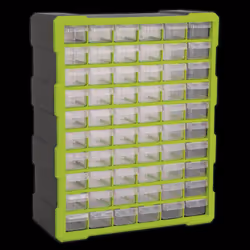 Cabinet Box 60 Drawer - Green/Black