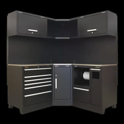 Premier 1.7m Corner Storage System - Stainless Worktop