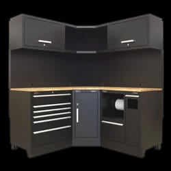 Premier 1.7m Corner Storage System - Oak Worktop
