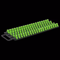 Socket Rail Tray 1/4", 3/8" & 1/2"Sq Drive - Hi-Vis Green