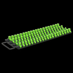 Socket Rail Tray 1/4&quot;, 3/8&quot; & 1/2&quot;Sq Drive - Hi-Vis Green