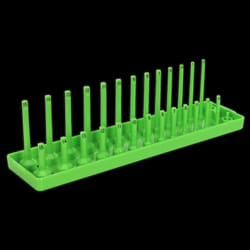 Socket Holder 1/4&quot;Sq Drive 4-15mm Hi-Vis Green