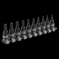 TRX-Star* Socket Bit Set 10pc 3/8&quot;Sq Drive Black Series