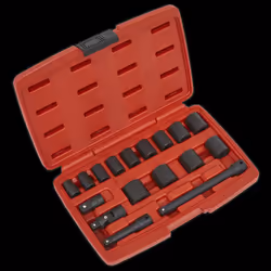 Impact Socket Set 17pc 3/8"Sq Drive Metric