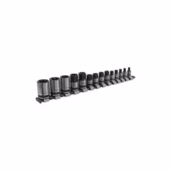 Sealey AK618B TRX-Star Socket Set 14pc 1/4" 3/8" & 1/2"SqDrive E4-E24 Blk Series