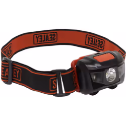 Sealey Head Torch 3W + 2 LED, 3 x AAA Cell, Hands-Free LED Spotlight, 120 Lumens