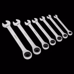 Ratchet Combination Spanner Set 7pc Metric