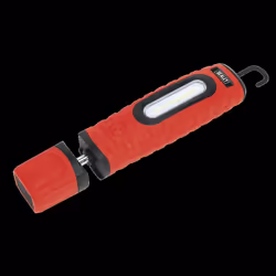 Rechargeable 360&#176; Inspection Light 10W & 3W SMD LED Red 2 x Lithium-ion