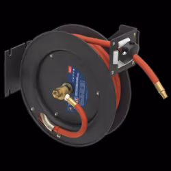 Retractable Air Hose Steel Reel 8m Ø10mm ID Rubber Hose