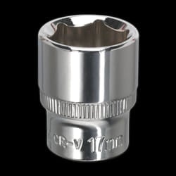 WallDrive&#174; Socket 17mm 3/8&quot;Sq Drive Fully Polished