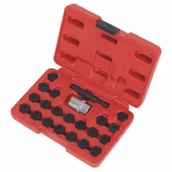 Sealey Locking Wheel Nut Key Set for BMW 22pc SX207