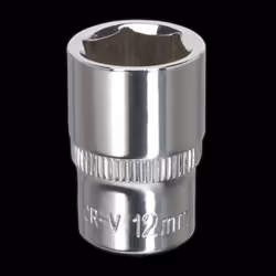 WallDrive&#174; Socket 12mm 1/4&quot;Sq Drive Fully Polished