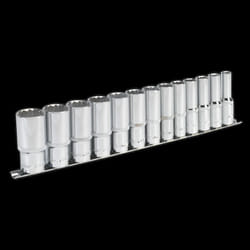 Socket Set 13pc 1/2&quot;Sq Drive 12pt Deep WallDrive&#174; Imperial