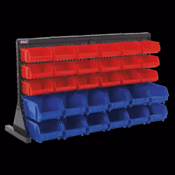 Bin Storage System Bench Mounting 30 Bins