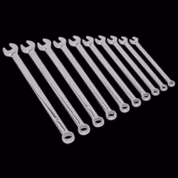 Combination Spanner Set 10pc Extra-Long Metric