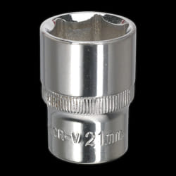 WallDrive&#174; Socket 21mm 1/2&quot;Sq Drive Fully Polished