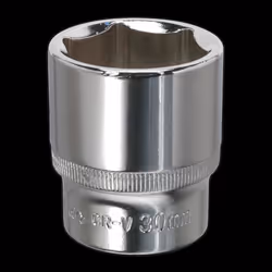 WallDrive&#174; Socket 30mm 1/2&quot;Sq Drive Fully Polished