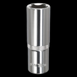 WallDrive&#174; Socket 18mm Deep 1/2&quot;Sq Drive Fully Polished